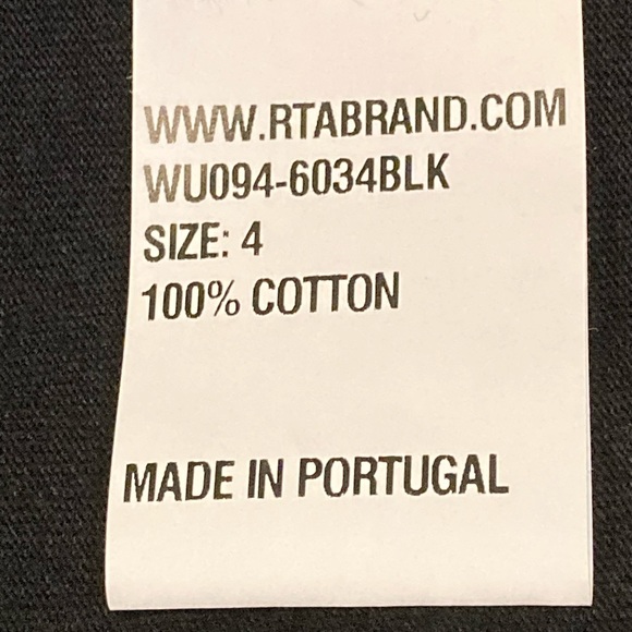 NWT RtA Black Holly Twisted Jersey Mini Dress - Sz 4 - Picture 8 of 9